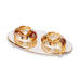 Crystal Elegant Candlesticks 4cm with Crystal Tray 24cm - Gold