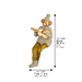 Polymer Clown Figurine with Cloth Legs 25 cm- Guitar Player