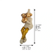 Polymer Clown Figurine with Cloth Legs 25 cm- Trombone Player