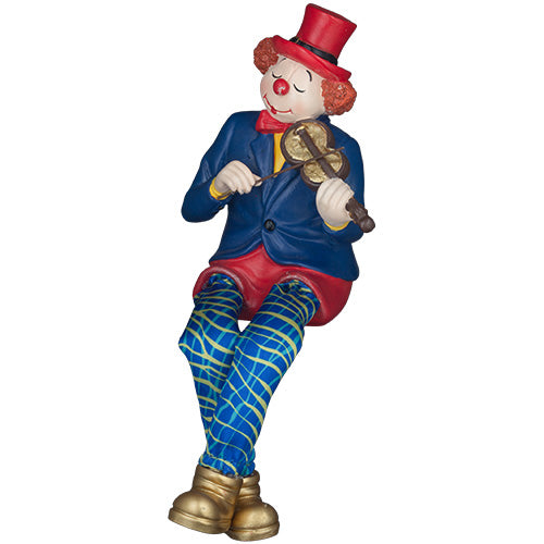 Polymer Clown Figurine with Cloth Legs 25 cm- Violin Player