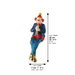 Polymer Clown Figurine with Cloth Legs 25 cm- Clarinet Player