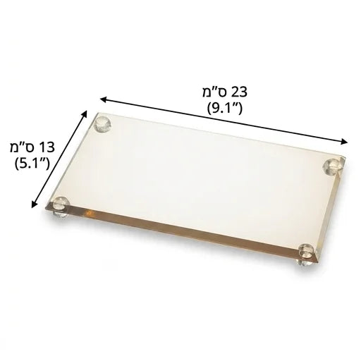 Crystal Tray for Candle Holders 23*13 cm