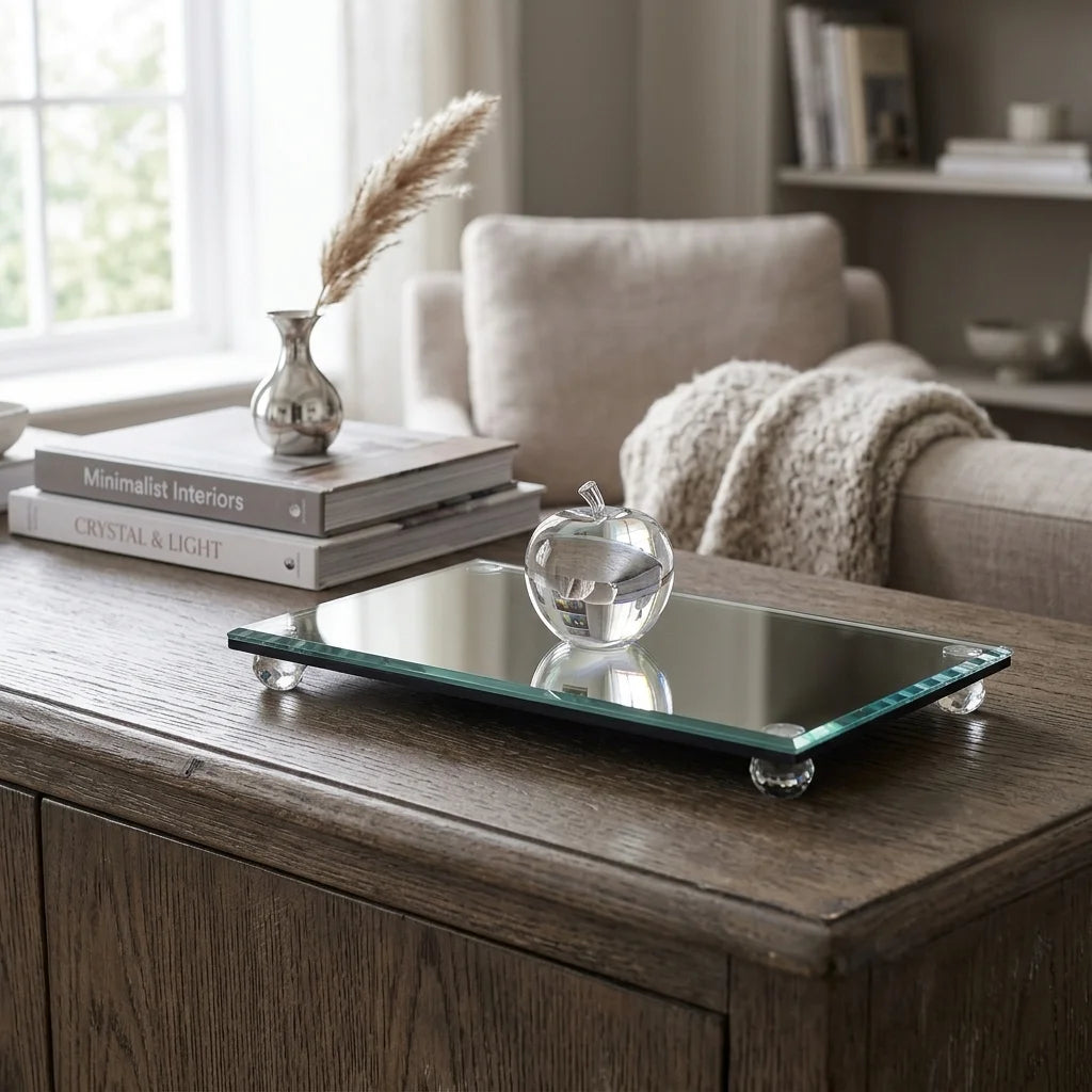 Crystal Tray for Candle Holders 23*13 cm