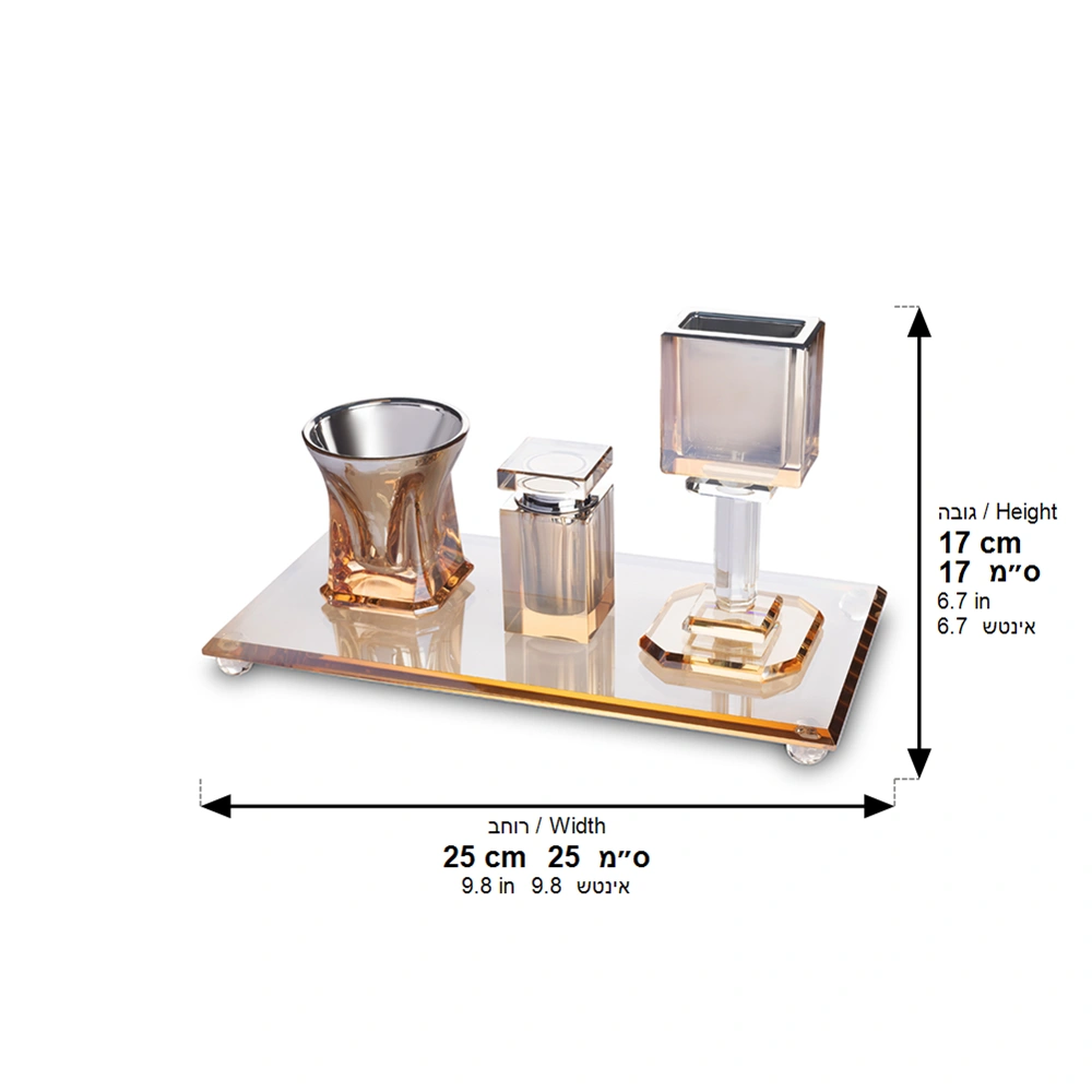 Crystal Havdala Set 22x11 cm