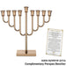 Metal Menorah 32 cm- Rose gold