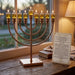 Metal Menorah 32 cm- Rose gold