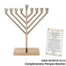 Metal "Chabad" Menorah 36 cm -Rose Gold Finish
