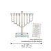 Metal Menorah 36 cm- Nickel Finish - Gold