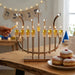 Metal "Harp" Menorah 36 cm - Rose Gold