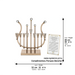 Metal "Harp" Menorah 36 cm - Rose Gold