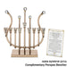 Metal "Harp" Menorah 36 cm - Rose Gold