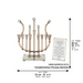Metal "Harp" Menorah 36 cm -Rose Gold Finish