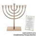Metal Menorah with Crystal Base 36cm - Gold