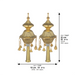 Pair of Rimonim for Torah 32 cm - Gold, Silver