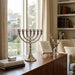 Aluminum 7 Branch Menorah 18*15 cm - Nickel Finish