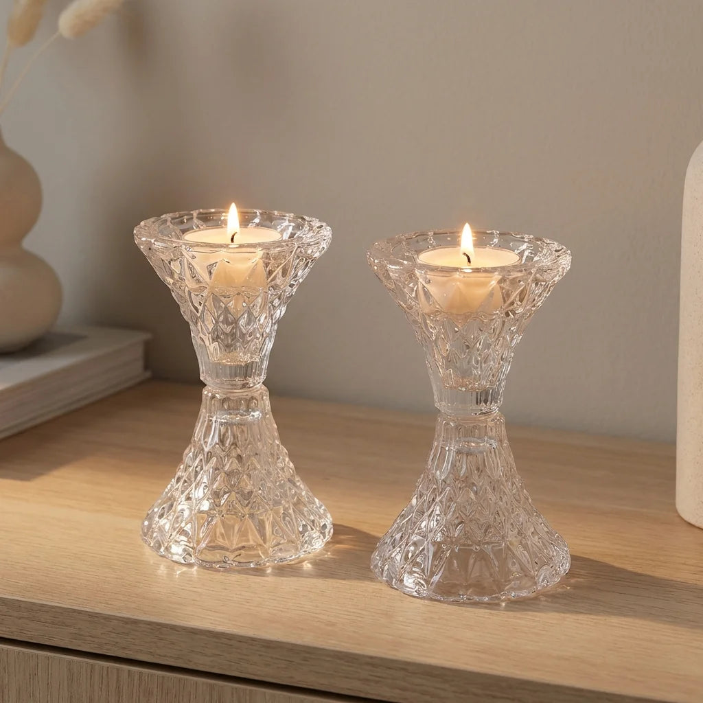Glass Candlesticks 10 cm