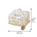 Elegant Crystal Honey Dish with Metal Plate 6 cm