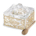 Elegant Crystal Honey Dish with Metal Plate 6 cm