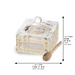 Elegant Crystal Honey Dish with Metal Plate 6 cm