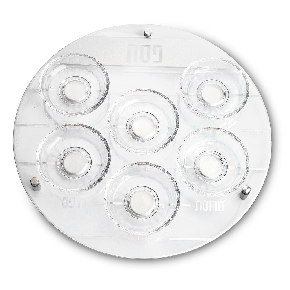 Glass & Crystal Passover Plate 40 cm