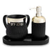 Polymer Set of Washing Cup & Soap Dispenser & Tray