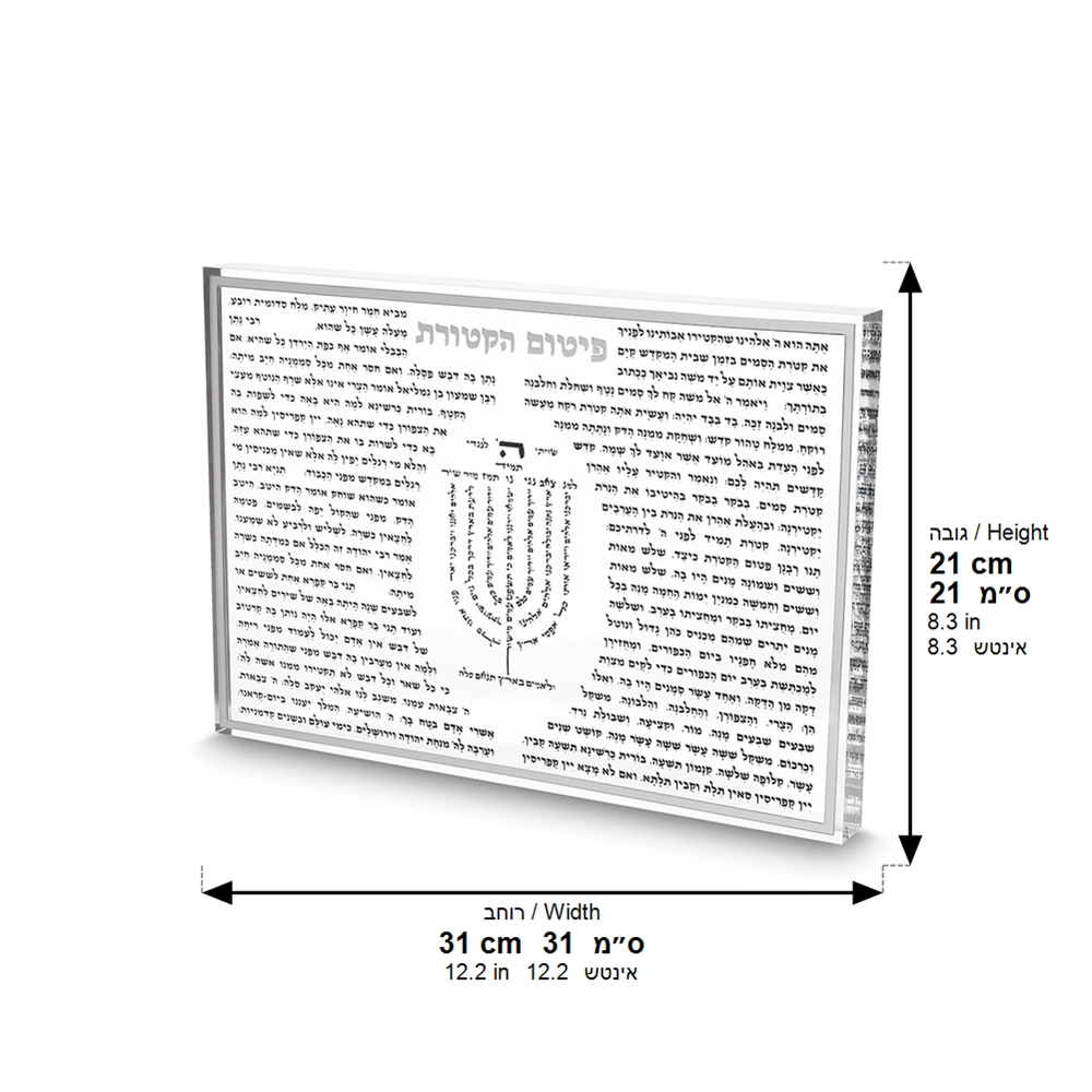 "Pitum Haktoret" 30*21 cm - Silver