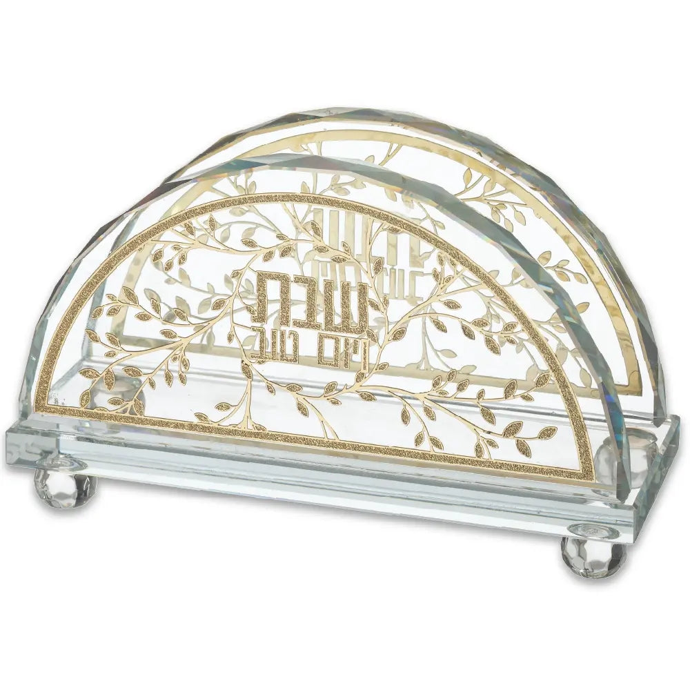 Crystal Napkin Holder with Metal Plate 15.5*10 cm