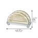 Crystal Napkin Holder with Metal Plate 15.5*10 cm - Striped