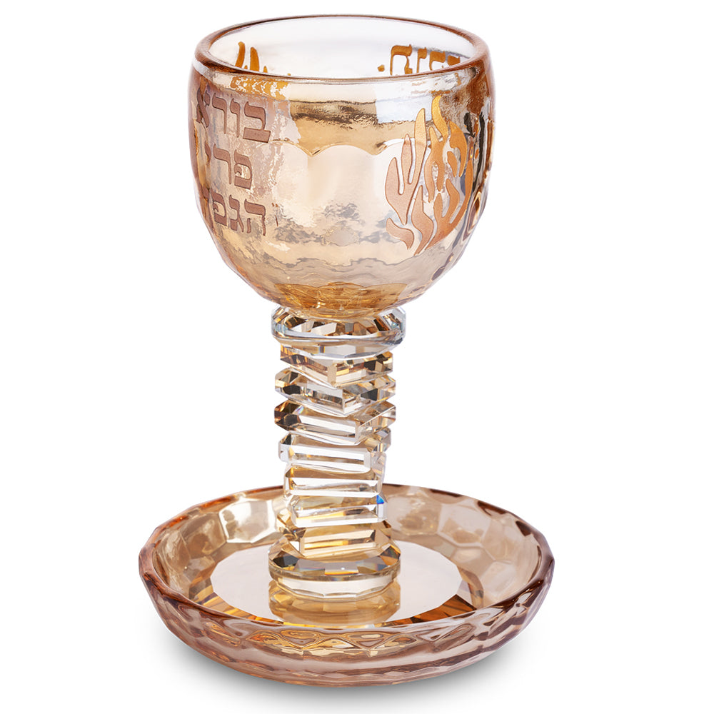 Crystal Kiddush Cup 16 cm Contain 100ml // 3.4oz
