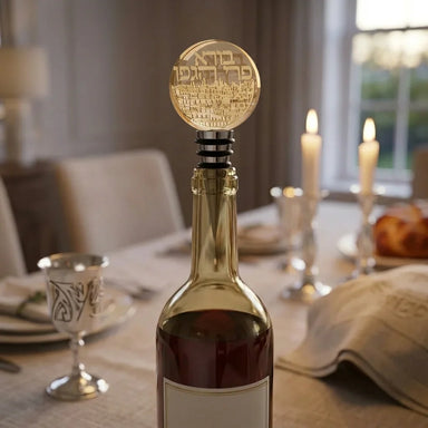 Crystal Wine Stopper 9 cm with Laser Cut Plaque