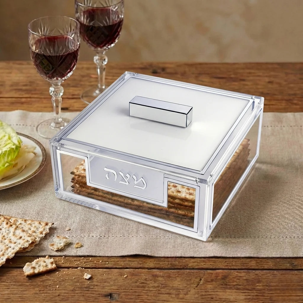 Lucite Stand for Matzah 22*26 cm - Silver