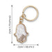 Keychain Hamsa Metal with Stones 4.5x3 cm - Gold