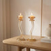 Pair of Crystal Elegant Candlesticks 22 cm
