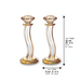 Pair of Crystal Elegant Candlesticks 22 cm