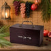 Faux Leather Etrog Box Metal Handle 11x20x12 cm