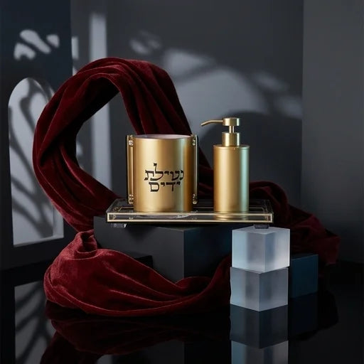 Acrilic Set of Washing Cup & Soap Dispenser & Tray