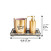Acrilic Set of Washing Cup & Soap Dispenser & Tray