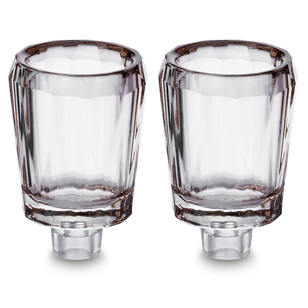 Pair Of Glass Oil Cups