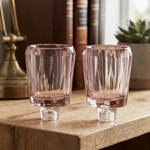 Pair Of Glass Oil Cups