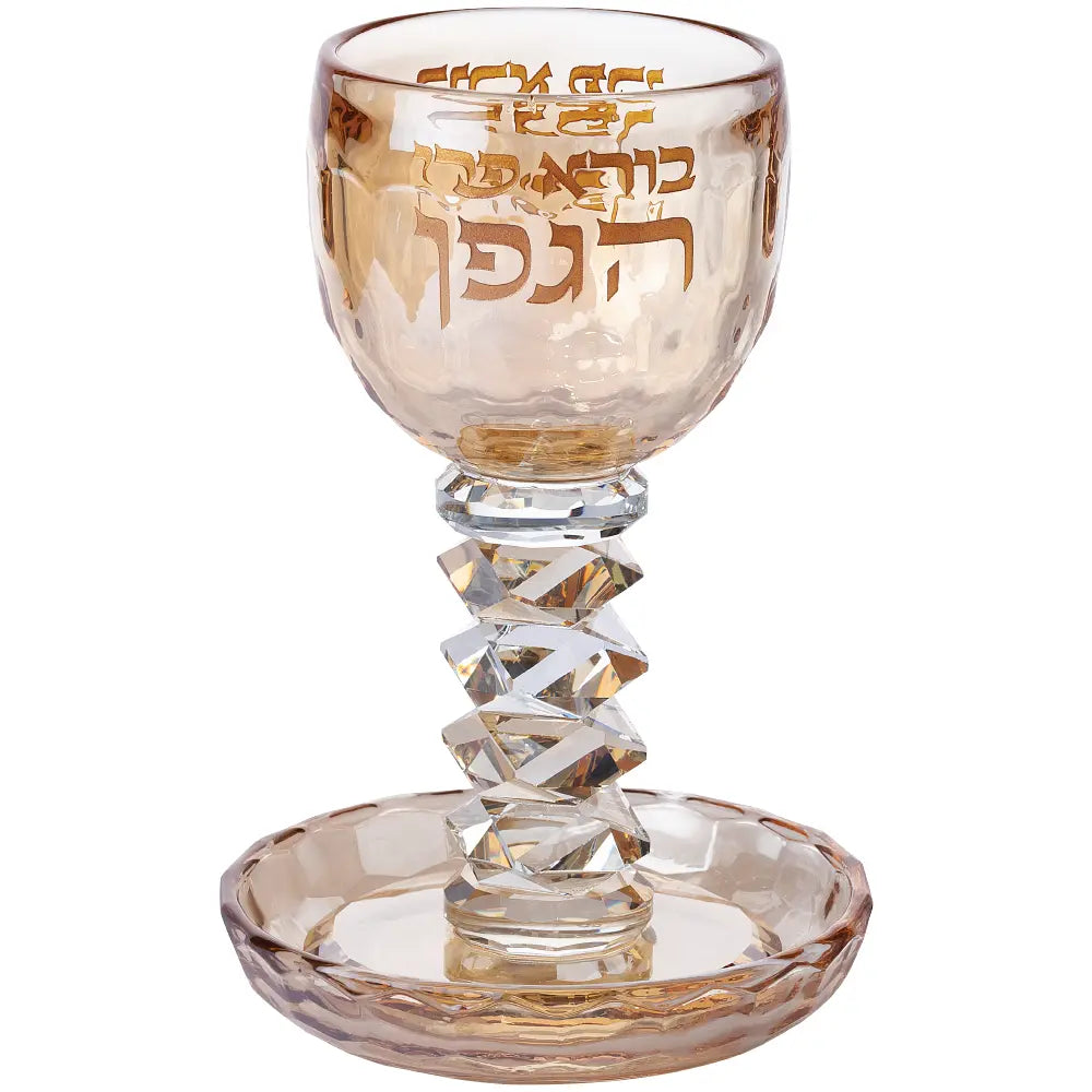 Crystal Kiddush Cup 16 cm Contain 100ml // 3.4oz