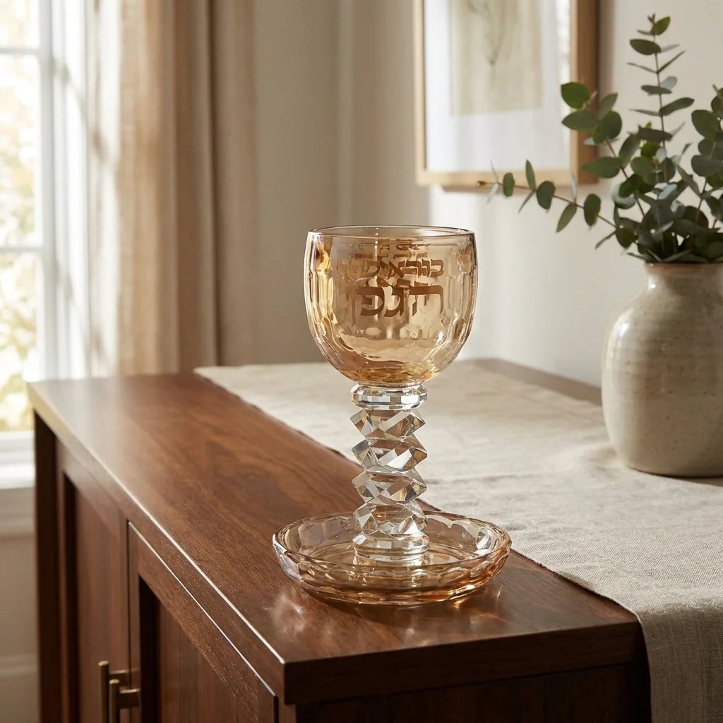 Crystal Kiddush Cup 16 cm Contain 100ml // 3.4oz