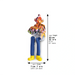 Polymer Klezmer Figurine with Cloth Legs 25 cm- Drum Player