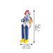 Polymer Klezmer Figurine with Cloth Legs 25 cm- Accordion Player