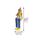 Polymer Klezmer Figurine with Cloth Legs 25 cm- Clarinet Player
