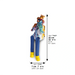 Polymer Klezmer Figurine with Cloth Legs 25 cm- Violin Player