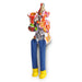 Polymer Klezmer Figurine with Cloth Legs 25 cm- Trombone Player
