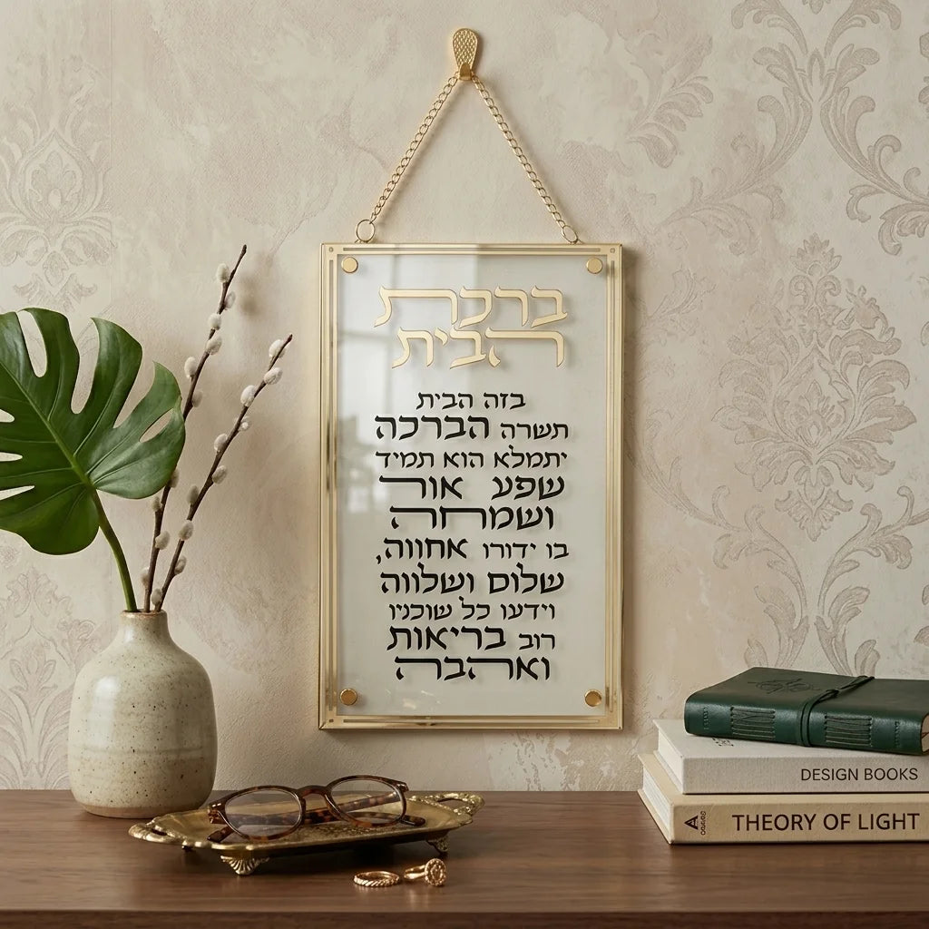 Acrilic Blessing - Gold, White