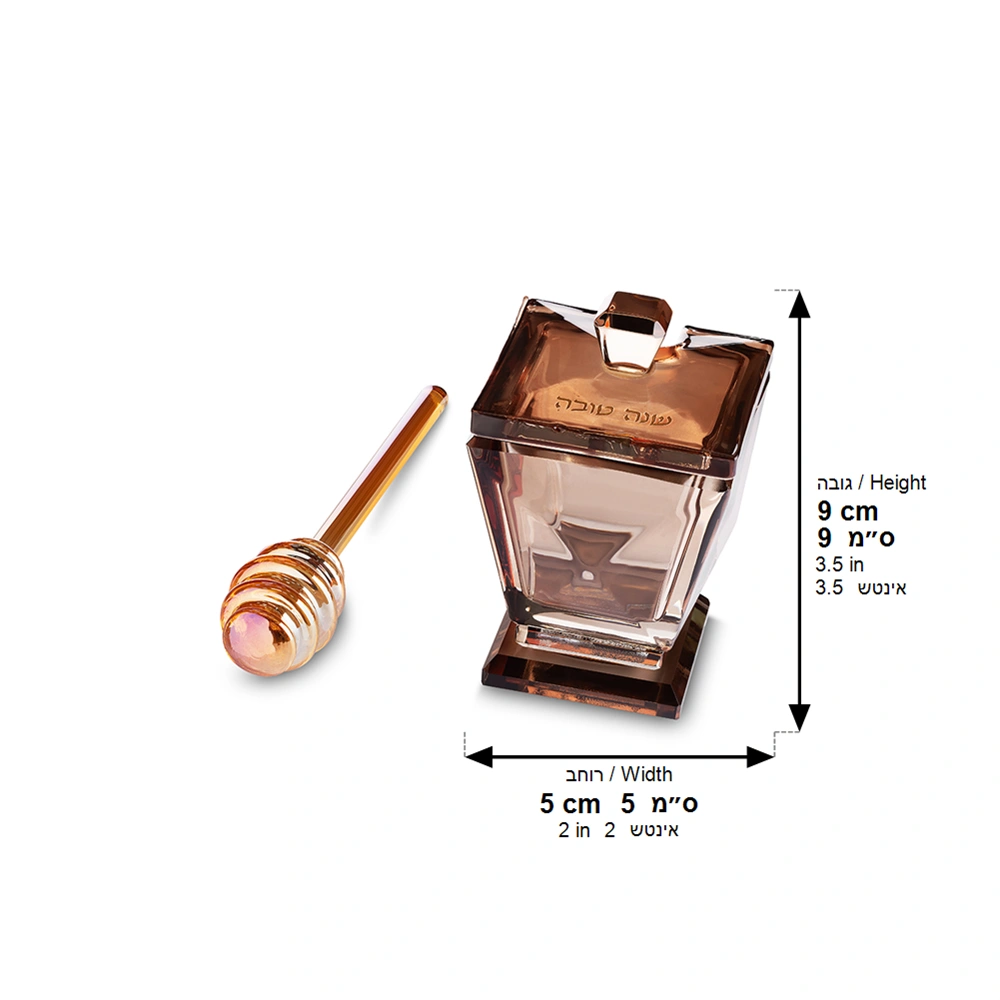 Crystal Honey Dish 10x6 cm - Rose Gold