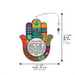 Hamsa with Epoxy - Blue English Home Blessing 18.5 cm