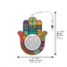 Hamsa with Epoxy - Blue Hebrew Business Blessing 18.5 cm